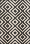 Load image into Gallery viewer, Spilsby Black Trellis Outdoor Rug
