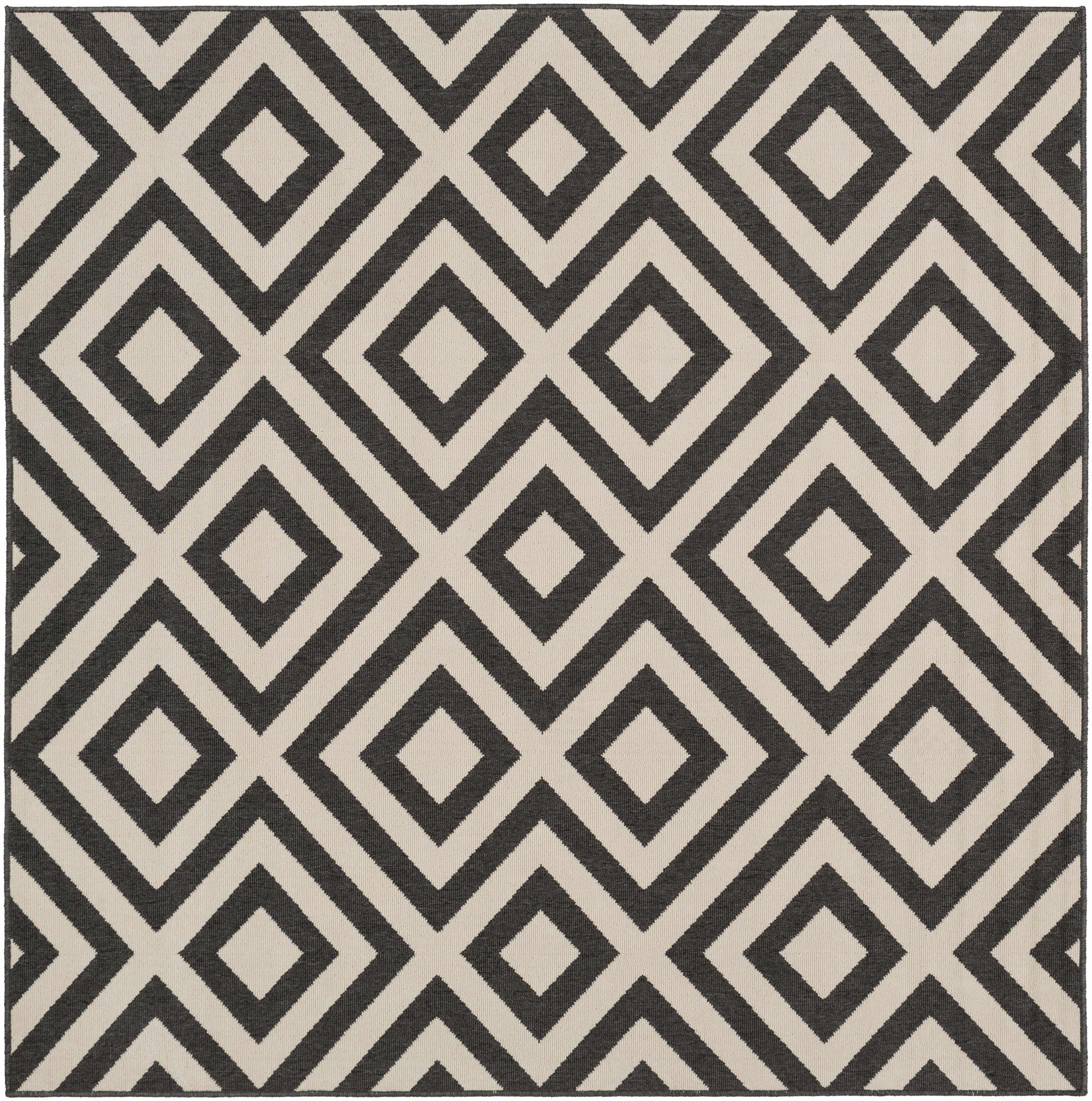 Spilsby Black Trellis Outdoor Rug