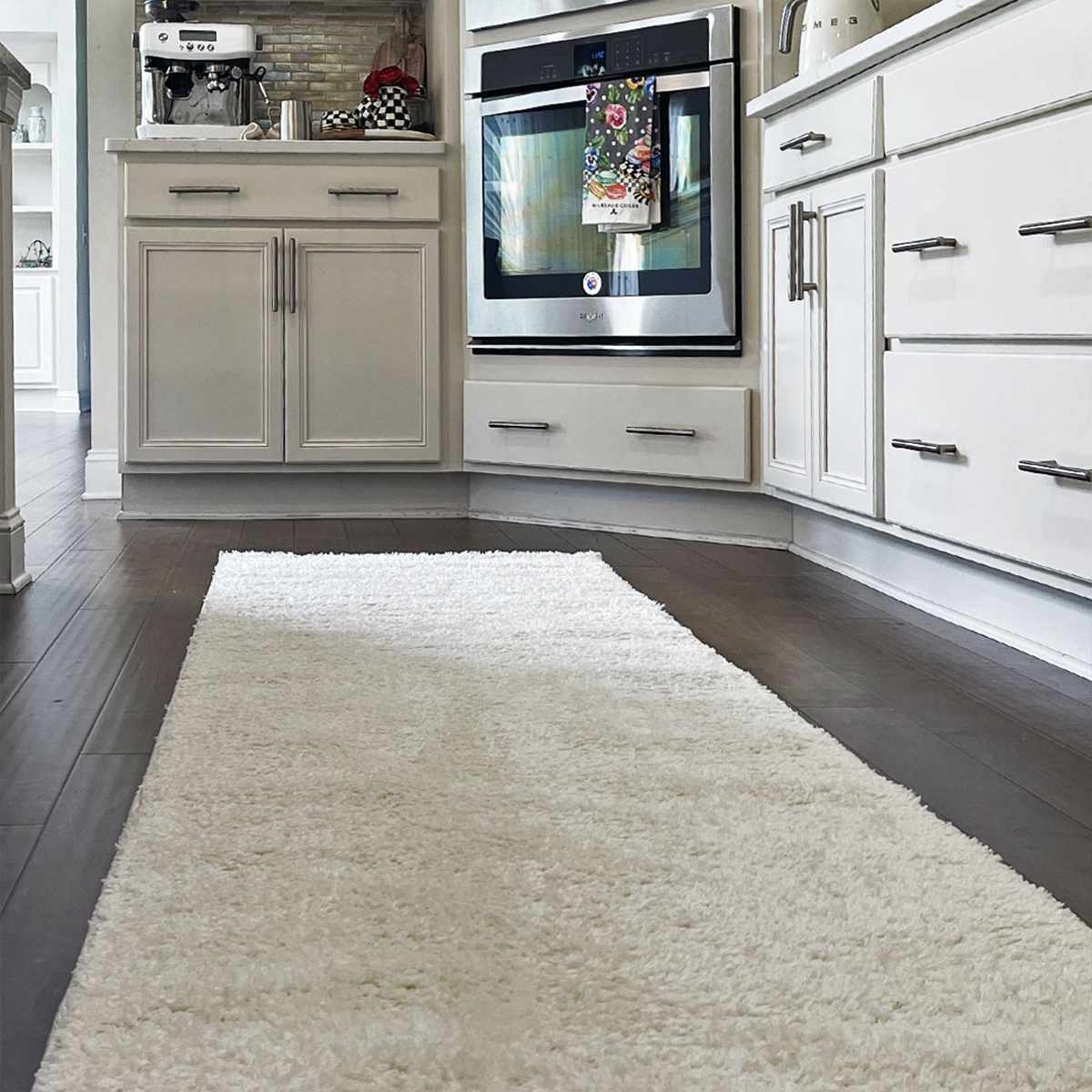 Judy Solid White Washable Shag Rug