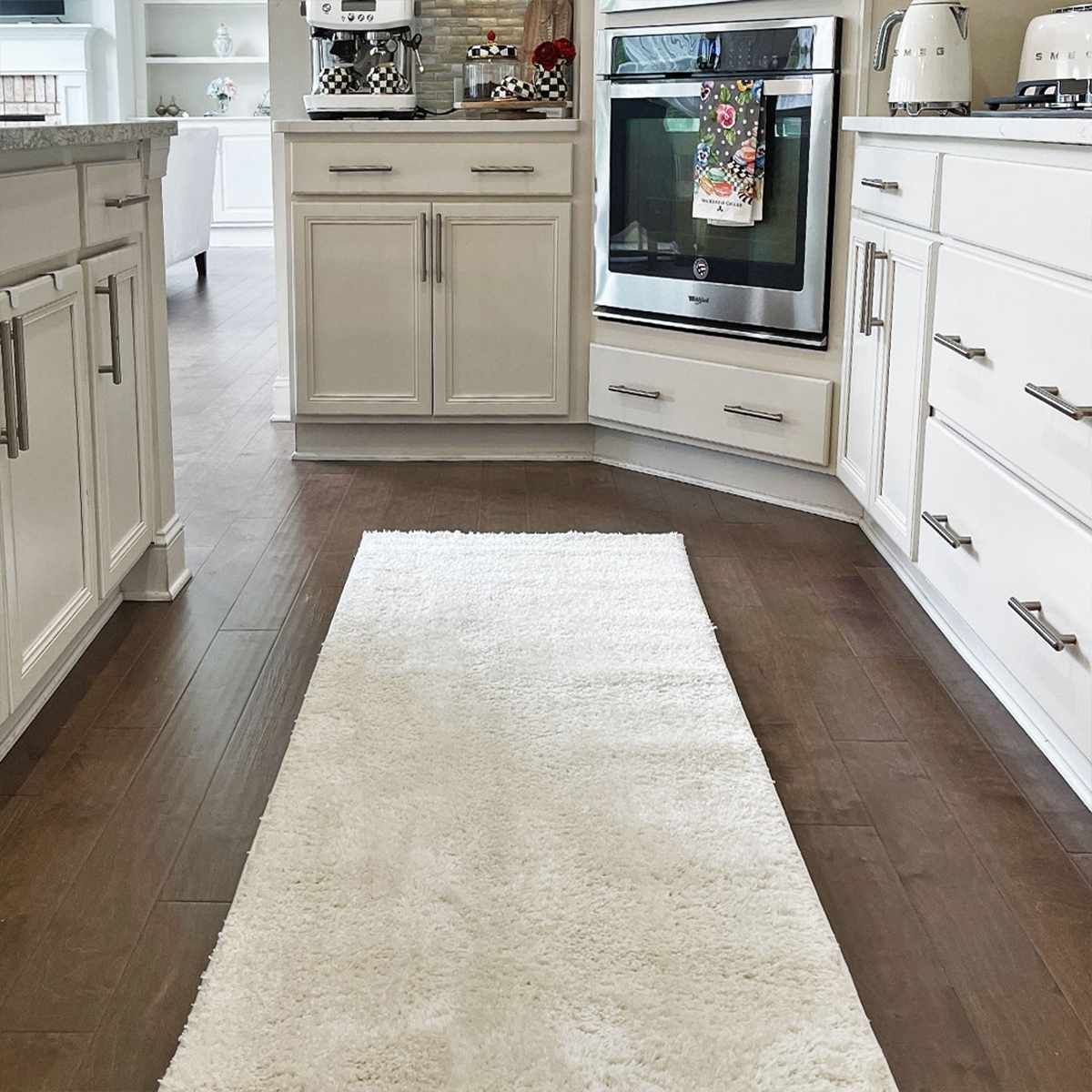 Judy Solid White Washable Shag Rug