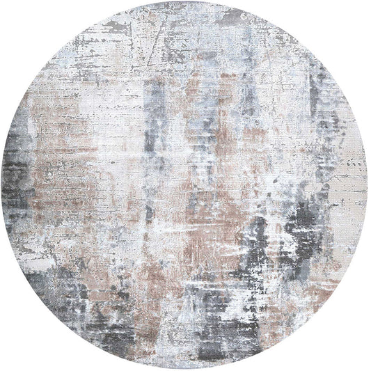 Abstract Twilight in Black : Round Rug