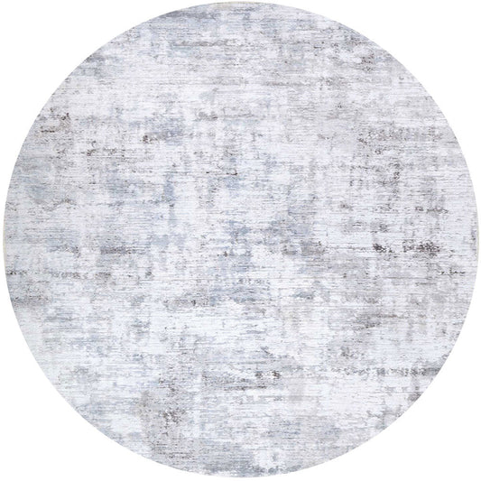 Abstract Evalina in Grey : Round Rug